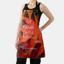 Search for fall autumn aprons Red
