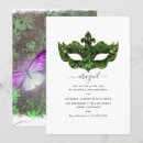 Search for green masquerade mask invitations Chic