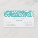 Search for fern business cards White