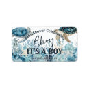 Search for boy shower return address labels Under the sea