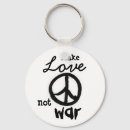 Search for make love not war key rings Peace