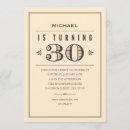 Search for male 30th birthday invitations Classy
