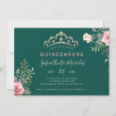 Search for green quinceanera invitations Tiara