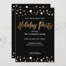 Search for confetti seasonal invitations Black and gold
