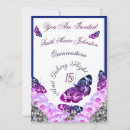 Search for purple pink butterfly quinceanera invitations Daughter