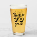 Search for 70th birthday beer glasses 70 years old