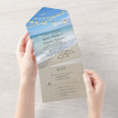 Search for hearts in the sand wedding invitations Beach