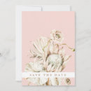 Search for tropical floral save the dates Pampas grass