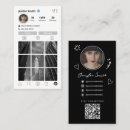 Search for instagram icon business cards Black and white