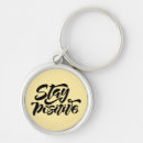 Search for stay positive key rings Typography