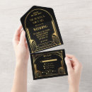 Search for elegant black and gold wedding invitations Gatsby