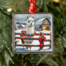 Search for llama christmas tree decorations Watercolor