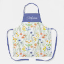 Search for watercolor wildflowers aprons Botanical