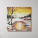 Search for winter scene canvas prints Trees