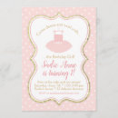 Search for tutu birthday invitations Pink and gold