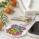 Search for pop art key rings Happy
