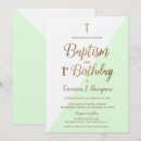 Search for green 1st birthday invitations Gold