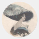 Search for elegant lady stickers Vintage