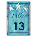 Search for starfish table wedding table cards Blue