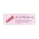 Search for love letter return address labels Red