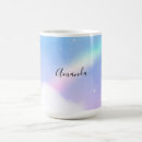 Search for rainbow with clouds mugs Blue