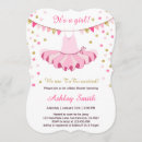 Search for tutu baby shower invitations Pink and gold