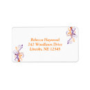 Search for purple and orange return address labels Modern