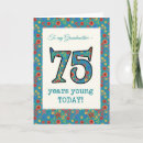 Search for 75 years birthday cards Flowers