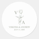 Search for monogram wedding stickers Modern elegant