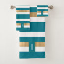 Search for teal and gold bath towels Stripes