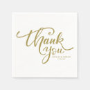 Search for thank you napkins Gold