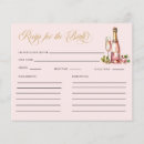 Search for bridal shower recipe cards Recipe for the bride