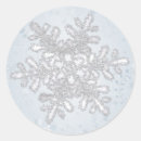 Search for elegant silver wedding stickers Snowflake