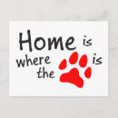 Search for paw print heart postcards White