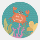 Search for cute crab stickers Under the sea