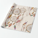 Search for dreamcatcher wrapping paper Bohemian