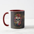 Search for dia de los muertos mugs Floral sugar skull