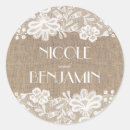 Search for burlap wedding stickers Elegant