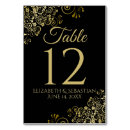 Search for gold floral table cards Gold and black