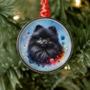 Search for pomeranian christmas tree decorations Black