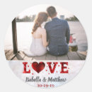 Search for red heart wedding stickers Bride