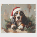 Search for basset hound christmas wrapping paper Cute