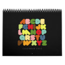 Search for alphabet calendars Typography