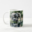 Search for mother and baby elephant mugs Africa