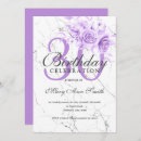 Search for marble 30th birthday invitations Purple