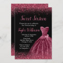 Search for purple glitter birthday invitations Dress