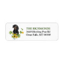 Search for black and tan dachshund return address labels Doxie