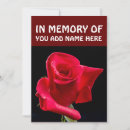 Search for red rose funeral invitations Elegant