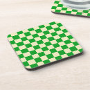 Search for green white pattern coasters Geometric