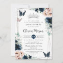 Search for blush and navy quinceanera invitations Teen girl